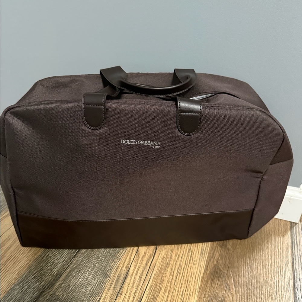 Dolce & Gabbana Dark Brown Men's Duffel Bag 17x6.5x12.5